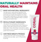 Coral Nano Silver Bubble Berry Kids Toothpaste, Natural Fluoride Free Teeth Whitening Toothpaste, Coral Calcium Nano Silver Infused SLS Free - 4 Ounces