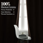 150 Inches Extra Wide Room Divider Draperies, Pinch Pleat Drapes, Absolutely Blackout Sliding Door Drapery, Total Privacy Ceiling Track Curtains, 150" W by 102" L, Light Brown (1 Panel)