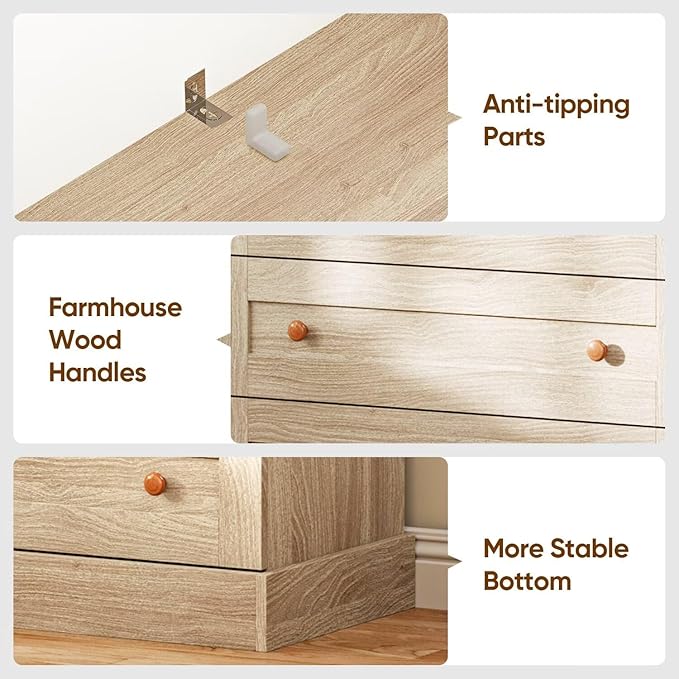 Vyre 71" Tall Farmhouse Bookshelves with Glass Doors, Set of 2 – Large Modular Bookcase with Adjustable Shelves, Storage Cabinet for Living Room, Kitchen, Home Office, Brown