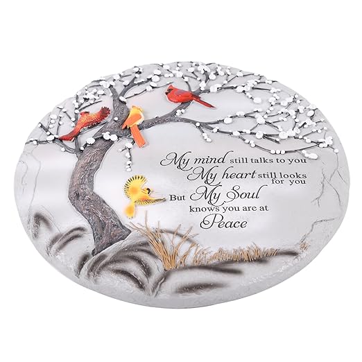 Cardinal Memorial Graden Stones, Garden Stones in Memory of Loved Ones, Memorial Gifts for Loss of Mother Father, Memorial Stepping Stones for Outdoor Decor, Memorial Gifts