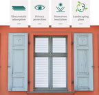 Window Privacy Film with Installation Tools, Blinds Pattern, Static Cling, Anti UV, Heat Control, Ideal for Home Shower Office Glass Door (Blinds Pattern, 35.4X157.4Inch)