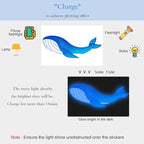 Sea Turtle Ocean Fish Wall Decals Glow in The Dark, Under The Sea Life Animals Stickers for Ceiling, Girls Boys Waterproof Decoration for Living Room Wall Bathroom Toilet