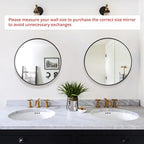Fabuday Black Circle Mirror for Wall 20 inch - Round Mirrors for Bathroom, Entryway, Living Room, Hallway, Bedroom Decor, Small Matte Framed