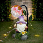 Garden Gnomes Outdoor Statue with Solar Lights Welcome Gnome Home Garden Decor Mom Gifts for Yard Patio Home Garden