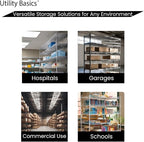 60"x18"x72" Black 5-Tier Premium Wire Shelving NSF 4000 LBS MAX Capacity Heavy Duty Steel Storage Rack for Warehouses, Garages, Hospitals, Commercial Spaces, & Schools w/Premium Wheels