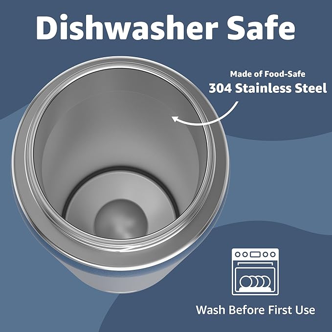 Chill Oasis Water Bottle | Compatible With Popular Flavor Cartridges | BPA Free, Leak Proof, Double-Walled Vacuum Insulated Stainless Steel, and Dishwasher Safe | Cold for 24 Hours (Navy, 22oz)