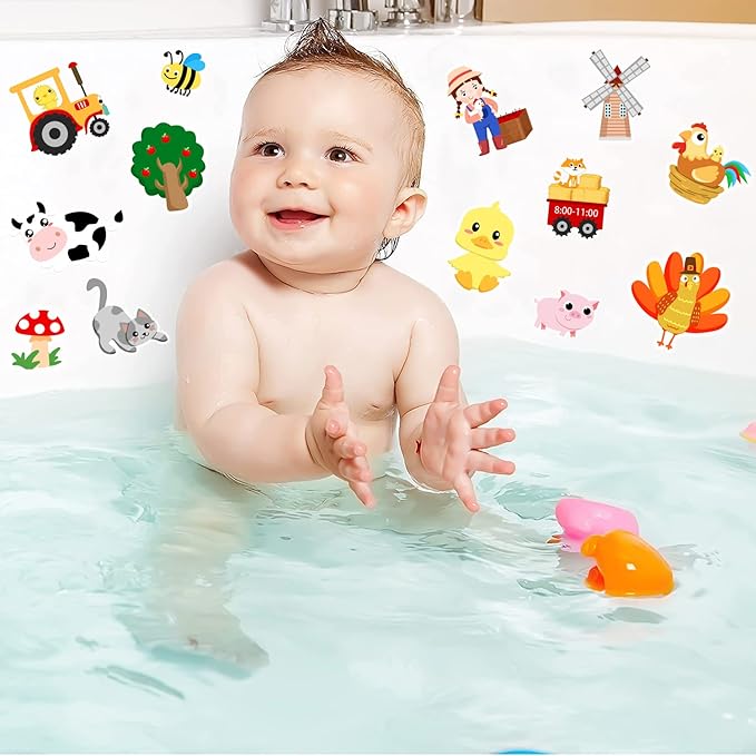 Brand Farm Animal Gel Clings Stickers for Kids, 21PCS Reusable Decals, Wall, Car, Window Decorations, Classroom, Home, Nursery, Party Supplies