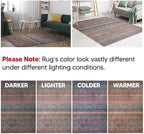 Keen Home Design 2x12 Rug - Machine Washable Runner Rug with Non-Slip Backing, Ideal for Hallway, Entryway, Kitchen, Laundry Room - Vintage, Easy Clean, Durable, Low Pile - (2'6" x 12')