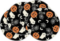 XCHI Boo Spooky Ghost Pumpkin Halloween Round Placemats Set of 4 Table Mats Table Decorations 14x14 Inch