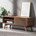 mopio Ensley TV Stand, Mid Century Modern for 55/60/65 inch TV, Farmhouse TV Stand, Entertainment Center with Storage, TV and Media Consol for Living Room (Walnut, 46")