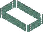 4x2x1ft Metal Raised Garden Bed Kit，Galvanized Garden Bed Box for Vegetables, Flowers, Herbs, and Succulents,60 Gallon Capacity - Green