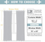 ChrisDowa Burgundyout Curtains 72 inches Long for Bedroom - 2 Panels Set Grommet Thermal Insulated Room Darkening Curtains for Living Room (Burgundy, 42 x 72 Inch)