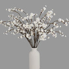 Geegoods 10 Stems White Faux Flowers for Vase – Real Touch Artificial Baby Breath Branches Long Stem for Tall Vase Indoor Home Table Centerpieces Decoration