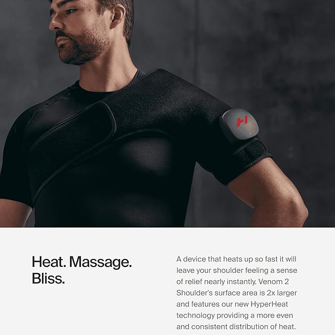 Hyperice Venom 2 - Advanced Heat + Vibration Wrap (Right Shoulder) - FSA or HSA Approved