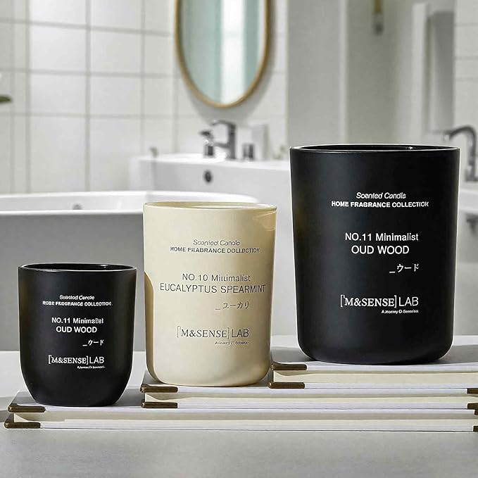 M&SENSE Natural Soy Candle| Espresso Love | 5.3 oz | Minimalist Scented Candle for Relaxation, Gifting, Home Décor | for Bedroom, Office, Party Small