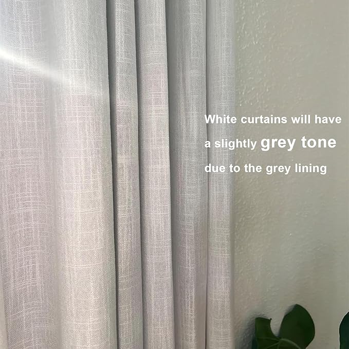 Vision Home White Pinch Pleated Full Blackout Curtains Thermal Insulated Window Curtains 84 inch for Living Room Bedroom Room Darkening Pinch Pleat Drapes with Hooks Back Tab 2 Panel 40" Wx84 L