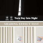 Vision Home Natural Pinch Pleated Full Blackout Curtains Linen Blended Room Darkening Window Curtains 72 inch for Living Room Bedroom Thermal Insulated Pinch Pleat Drapes with Hooks 2 Panel 40"Wx72"L