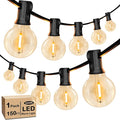 150FT LED Globe Outdoor String Lights, Dimmable Patio With 75+2 G40 Shatterproof Bulbs, Waterproof Outside Hanging, 2200K Commercial Backyard for Porch Bistro Party Balcony Garden