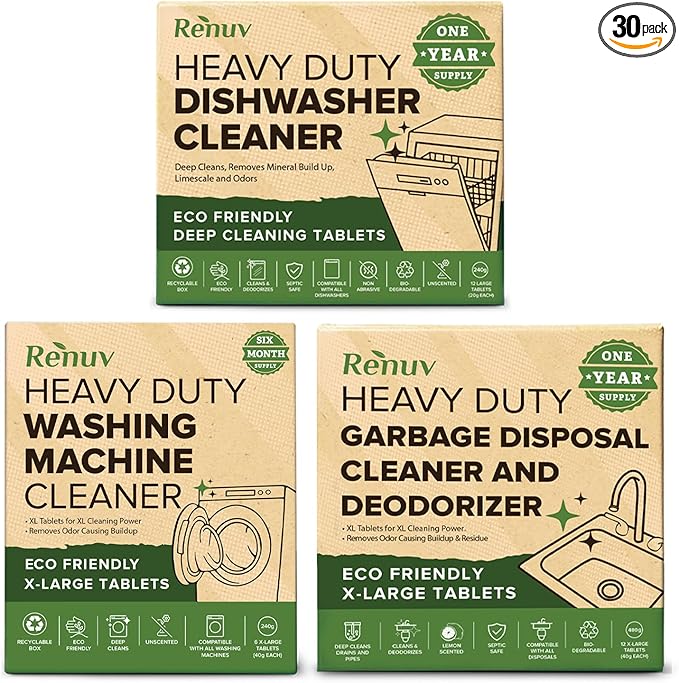 Washing Machine, Dishwasher, Garbage Disposal Cleaner and Deodorizer - Huge Savings!