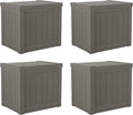 Suncast SS500ST 22 Gallon Small Resin Outdoor Patio Storage Deck Box (4 Pack)
