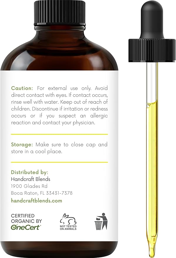 Handcraft Blends Organic Lemon Essential Oil – 1 Fl Oz – 100% Pure and Natural – Premium Grade Essential Oil for Diffuser and Aromatherapy