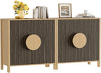 65 Inch TV Stand, Mid Century Modern Entertainment Center with Storage Cabinets & Adjustable Shelves, Media Console TV Credenza for Living Room, Dining Room, Hallway, Walnut