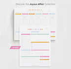 ThreeKin Weekly Planner - Premium 52-Sheet Tear-Off Notepad, 8.5 x 11 inches, Clean Colorful Design, Perfect for Work, School, Projects, and Entrepreneurs, Female & USA Owned Business