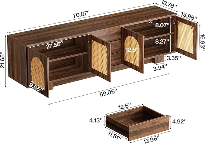 Tribesigns 70.9" TV Stand for TVs up to 80 Inches