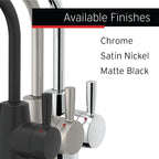 InSinkErator Stainless Steel Tank, H250MBLK-SS HOT250 System, Single-Handle Matte Black Faucet with 2/3-Gallon Instant Hot Water Dispenser