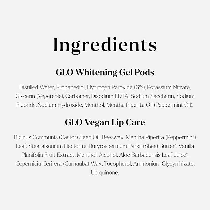 GLO Science So Brilliant Teeth Whitening Kit – Patented Warming Mouthpiece with LED Light Technology, Whitening Gel w/ 6% Hydrogen Peroxide, Lip Balm – Fastest Way to Whiter Teeth, Sensitivity Free
