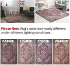 Keen Home Design 2x7 Rug - Machine Washable Runner Rug with Non-Slip Backing, Ideal for Hallway, Entryway, Kitchen, Laundry Room - Vintage, Easy Clean, Durable, Low Pile Rug - (2'6" x 7')