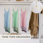 ZEDODIER 4 Pack Space Saving Bra Hangers, Non-Slip Tank Top Hanger, Closet Organizers and Storage for Camisoles Tank Tops Bras Ties Swimsuits Strappy Dress, Gold