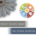 NAT & Jules Gerbera Daisy Flower Shaped Dimensional Indoor Outdoor 12 inch Cast Resin Decorative Garden Stepping Stone, Patio, Walkway Sculpture Yard Art, Stone Grey