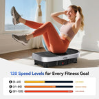 Vibration Plate Exercise Machine - 330lbs Weight Capacity, 120 Speed Levels, 5 Program Modes - Full Body Workout for Home Fitness, Toning & Wellness, LED Display, Low Noise Motor