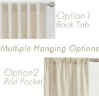 Joydeco Linen Curtains, 90 Inch Length, 2 Panels Set for Living Room, Light Filtering