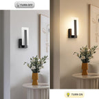 Joosenhouse Modern LED Wall Sconce Dimmable Wall Mounted Lamp Set of 2, Black 3000K Warm White Wall Lamp, Hardwired Bathroom Vanity Light, Indoor Wall Lights for Hallway, Bedroom, Study, Living Room.