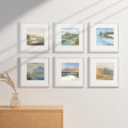 Vittanly 12x12 Picture Frames Set of 9, Shatter Resistant Plexiglass, Display 8x8 Pictures with Mat or 12x12 without Mat, Photo Frames for Wall Mount, Engineered Wood, White