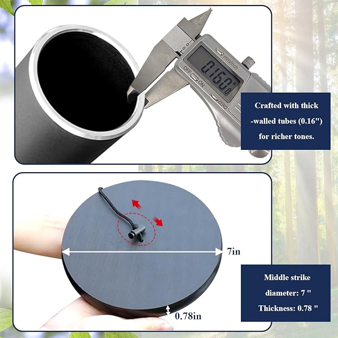 ASTARIN 78 Inch Wind Chimes for Outside with 6 Tubes Tuned Relaxing Melody, Extra Large Wind Chimes Outdoor Deep Tone for Patio, Backyard, Garden, and Outdoor Decor,Black