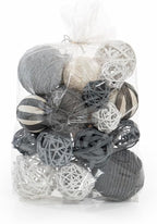 ANDALUCA Decorative Balls Bag Bowl Filler Home Decor (Grey)