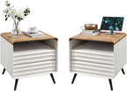 RedLemon 24" Nightstand Set of 2 with Charger Station - Antique White