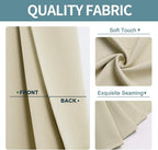 ChrisDowa Grommet Room Darkening Curtains for Bedroom and Living Room - 2 Panels Set Thermal Insulated Blackout Curtains (Beige, 52 x 95 Inch)