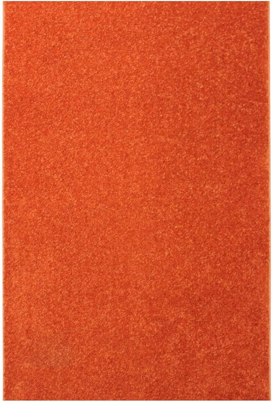 KOECKRITZ Soft and Colorful Kids Classroom Area Rugs (Passes Flammability Pill Test) Many Sizes and Bright Colors to Select from (4' x 4', Tangerine)