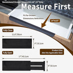 Utoplike Bamboo Dresser Drawer Dividers, 4'' High Adjustable Drawer Organizers for Clothing, Spring Loaded, Works in Kitchen, Bathroom, Bedroom, Drawer, Desk, 4 PCS, Black