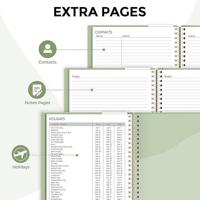 Planner 2026, 8.5" x 11" Monthly & Weekly Planner with Tabs, JAN - DEC 2026, Goal Setting & Time Management Organizer for Professionals & Students