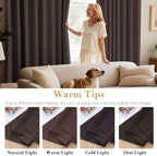 H.VERSAILTEX Three Pass Microfiber Blackout Thermal Insulated Grommet Panels Window Curtains/Drapes (Set of 2, Chocolate Brown, 52 x 96 Inch)