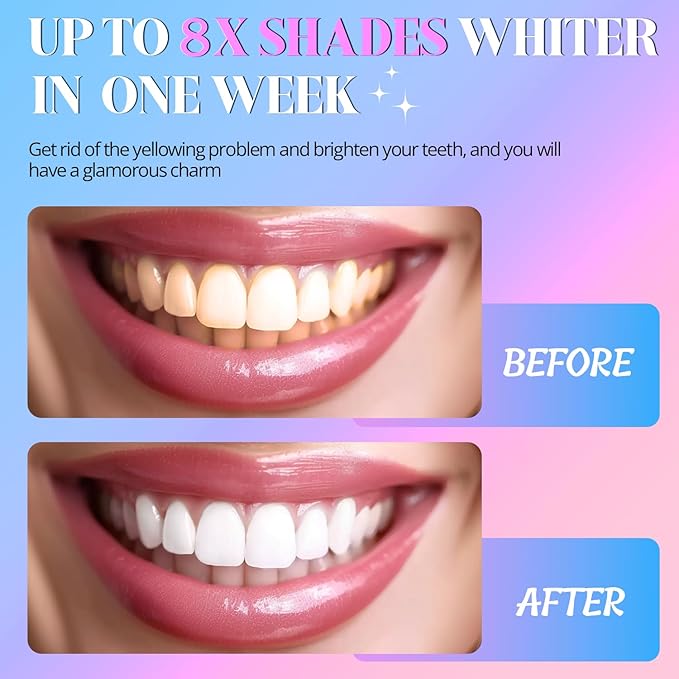 Teeth Whitening Strips White Strip - 28 Pcs Sensitive Whiten Stripe, Natural Enamel Safe Non-Slip Dry Product,30 Minutes Fast Effects Tooth Whitener,14 Treatments Mint Kit for Home Family Travel Work