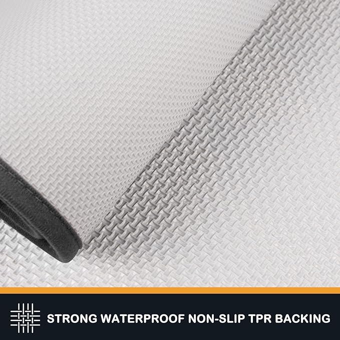 PURRUGS Dirt Trapping Door Mat 24" x 35.5", Non-Slip/Skid Machine Washable Entryway Rug, Dog Doormat, Super Absorbent Welcome Mat for Muddy Wet Shoes and Paws, Charcoal