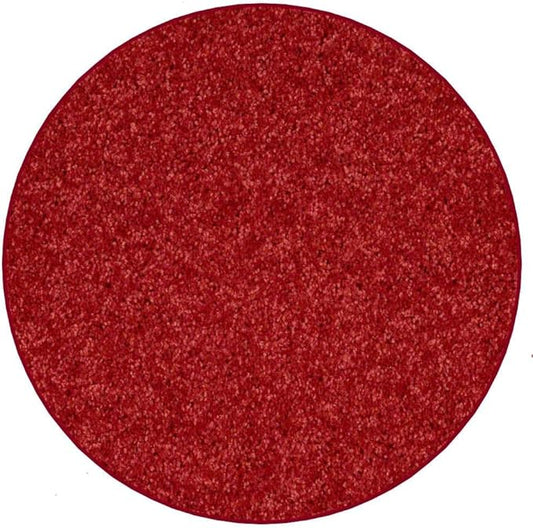 KOECKRITZ Soft and Colorful Kids Classroom Area Rugs (Passes Flammability Pill Test) Many Sizes and Bright Colors to Select from (12' Round, Fire Engine)