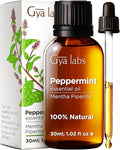 Gya Labs Peppermint Oil for Diffuser & Aromatherapy - 100% Pure Natural Peppermint Mint Essential Oils for Skin, Hair, DIY, Self-Care, Candle Making - Cooling, Minty Scent (1.02 Fl Oz)