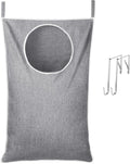 Lifewit Over Door Laundry Hamper, Large Collapsible Hanging Laundry Hamper, Hanging Laundry Basket Bag for Bathroom Bedroom Dirty Clothes Storage Organizer, Light Gray